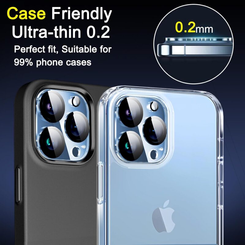 Ferilinso® 3 Pack Camera Lens Protector for iPhone 13 Pro Max & 13 Pro