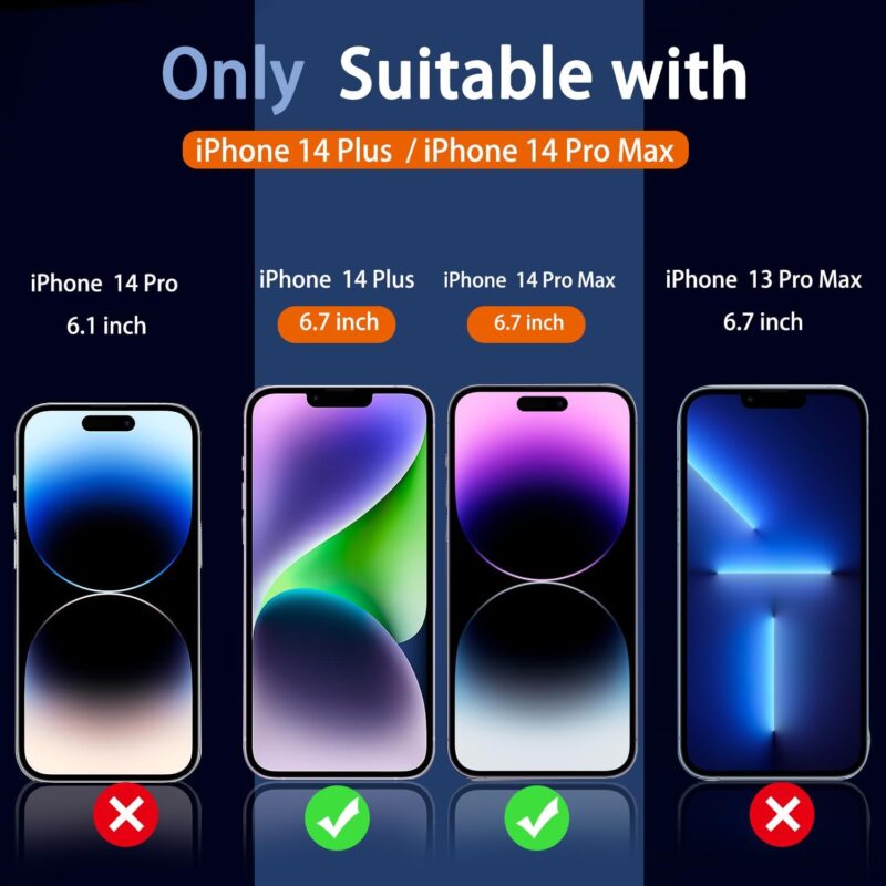 Ferilinso® iPhone 14 Plus & Pro Max Screen Protector 3 Pack